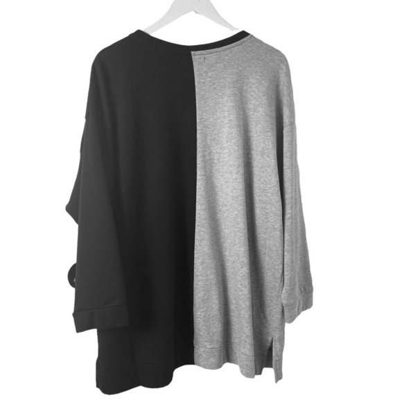 Jolie & Joy Women Black and Gray Color Block Light Weight Sweater. Sz 3X - Picture 2 of 14
